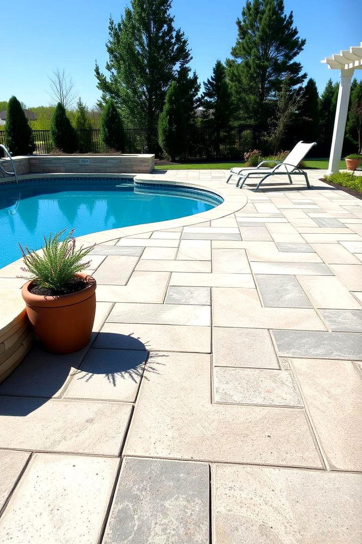 Durable Concrete Pavers - 22 Pavers Around Pool Ideas