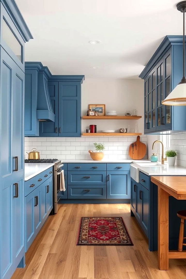 Durable Construction Excellence - 22 blue farmhouse kitchen cabinets