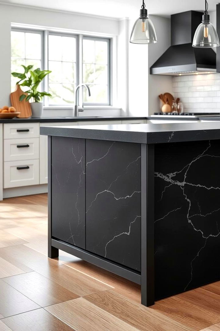 Durable Material Mastery - 22 Black Kitchen Islands