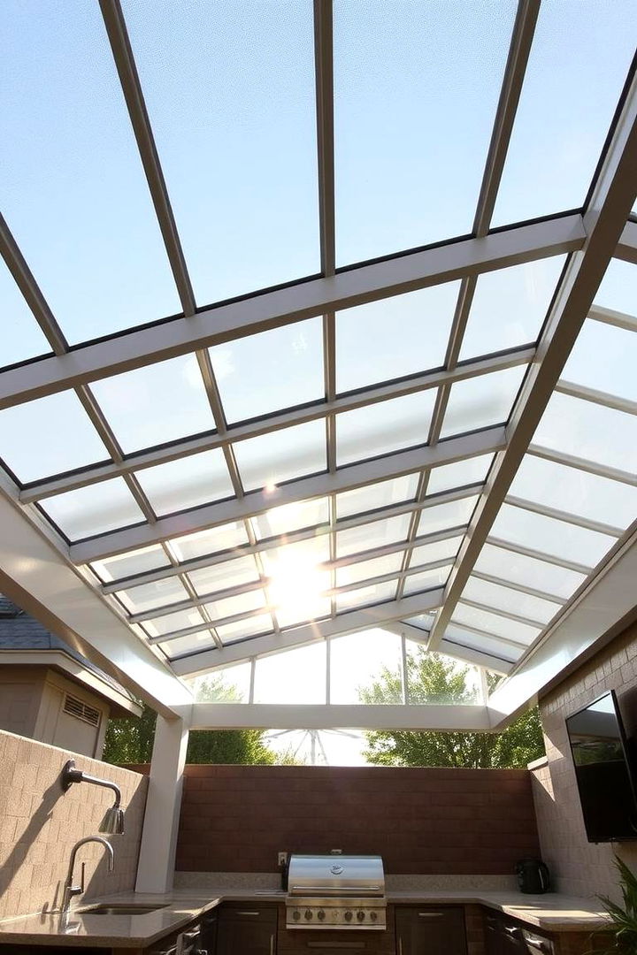 Durable Polycarbonate Covers - 22 Outdoor Kitchen Roof Ideas