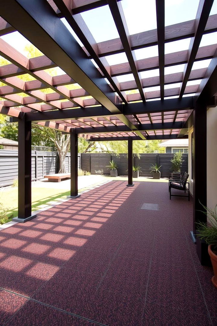 Durable Rubber Flooring - 22 Pergola Flooring Ideas