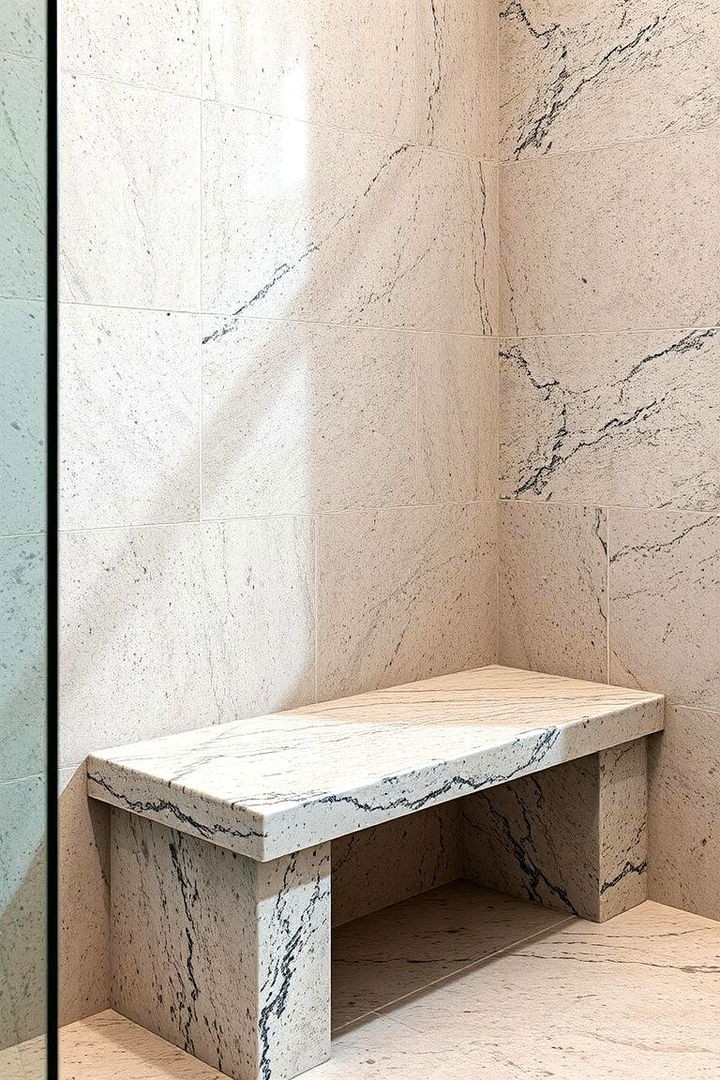 Durable Stone Bench Option - 22 Shower Bench Ideas