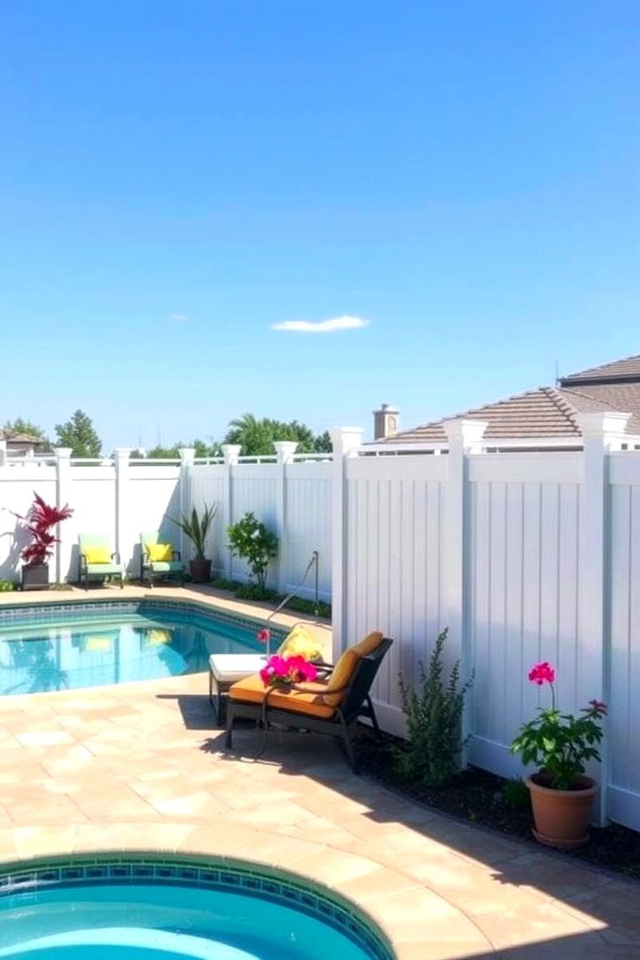 Durable Vinyl Privacy Fencing - 22 Pool Fence Ideas