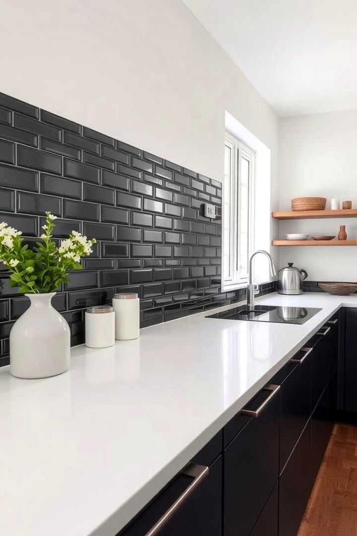 Durable and Easy to Clean Surfaces - 22 Kitchen With Black Backsplash