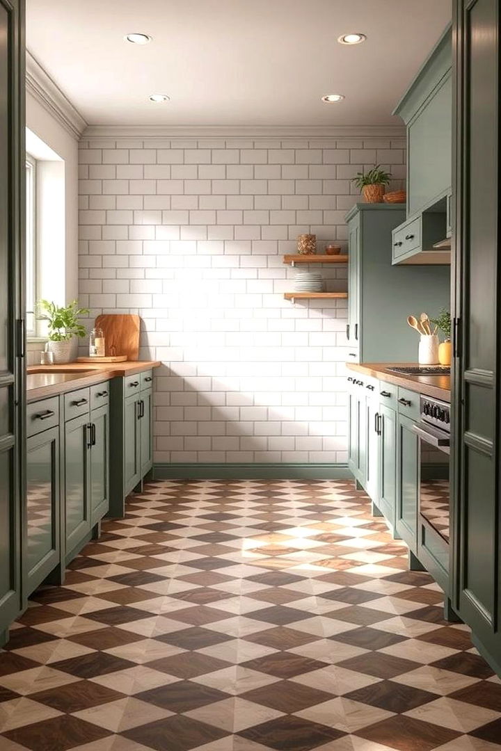 Durable and Resilient Flooring - 22 Kitchens With Checkered Floors