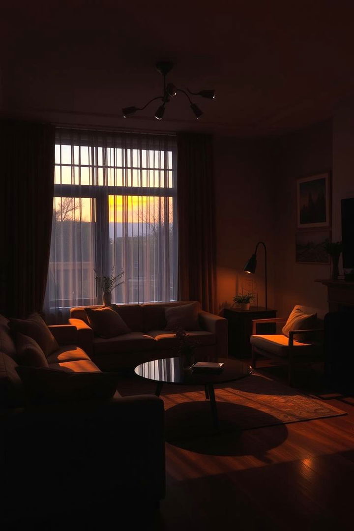 Dusky Evening Ambiance Setting a Dreamy Mood - 22 Parisian-style Living Room Ideas