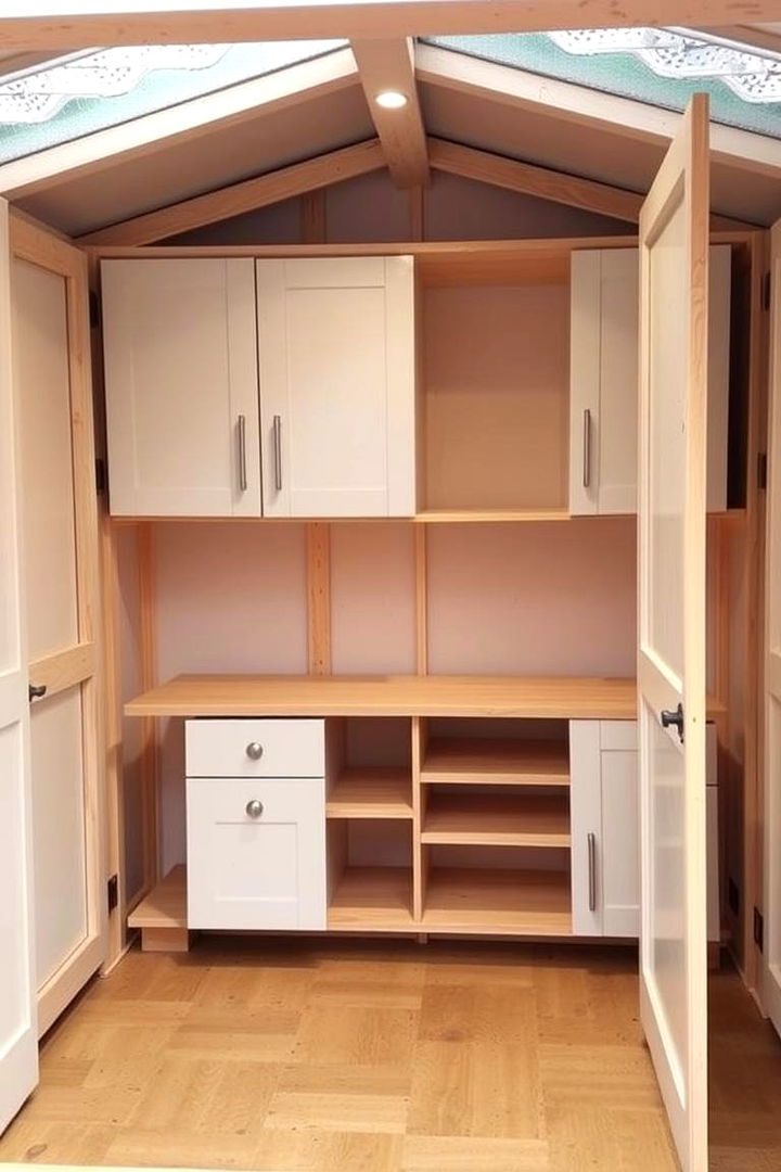 Dust Free Closed Cabinet Shelving - 22 Shed Shelving Ideas