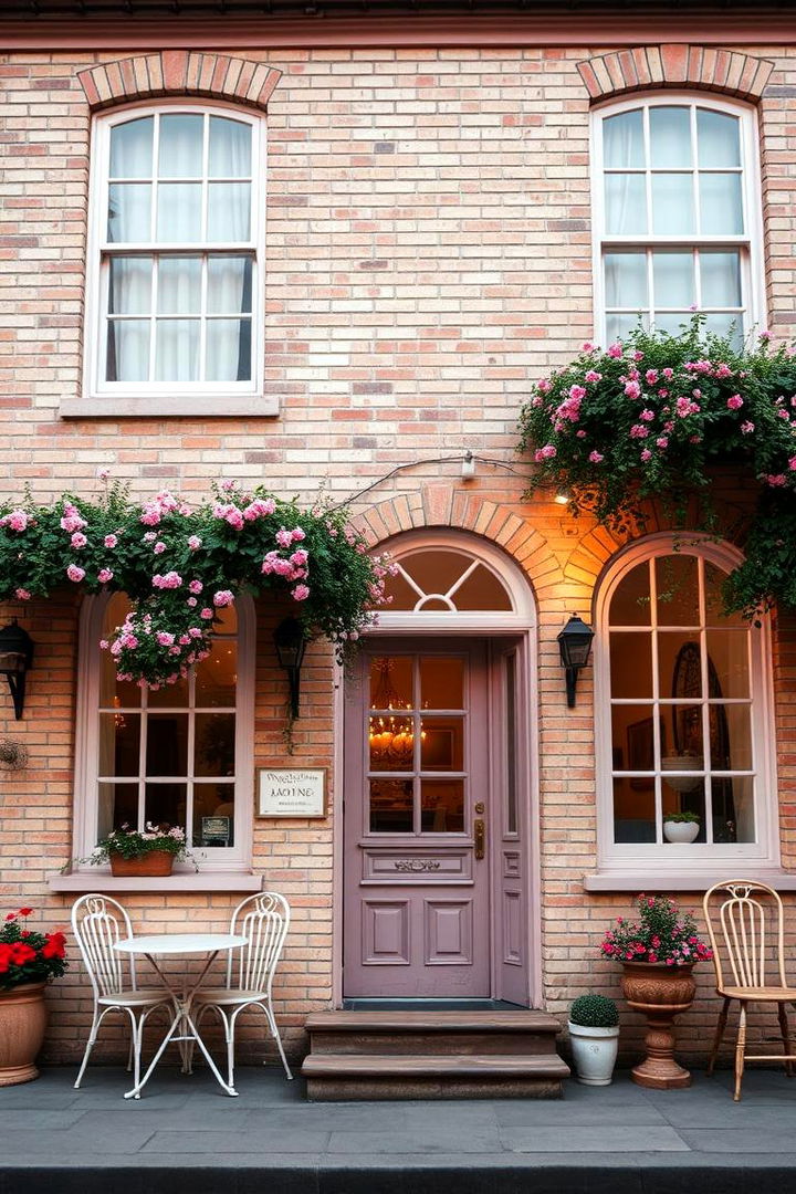 Dusty Rose Charm - 22 Blonde Brick House Color Schemes