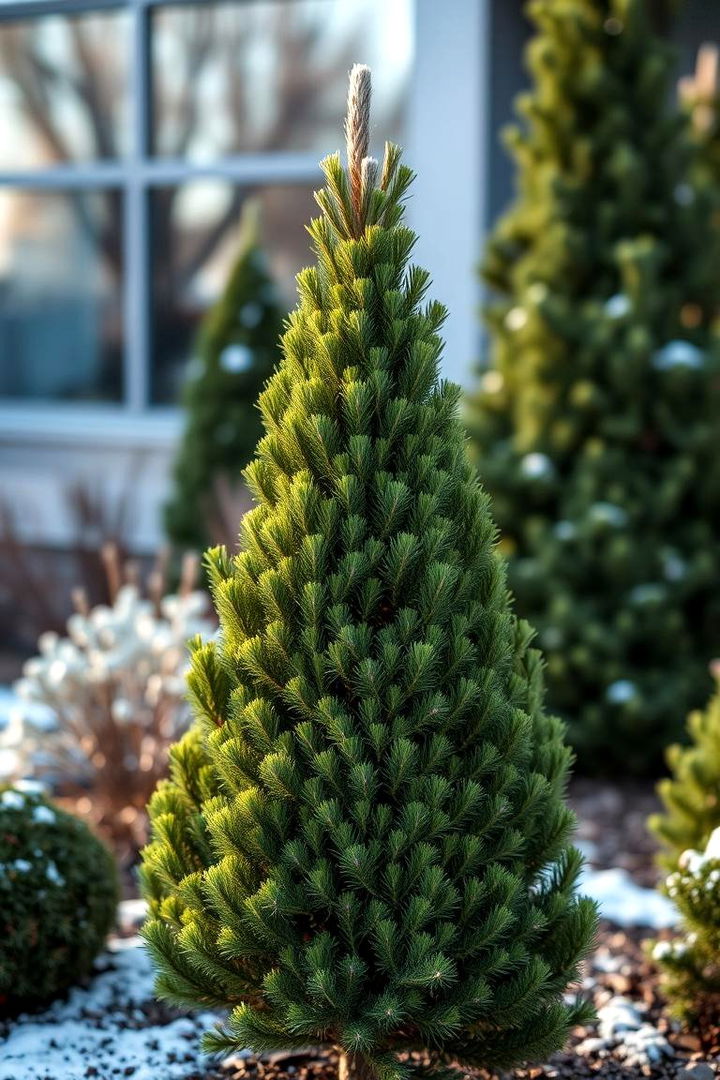 Dwarf Alberta Spruce Evergreen Structure and Texture - 22 Small Trees for Front Yard