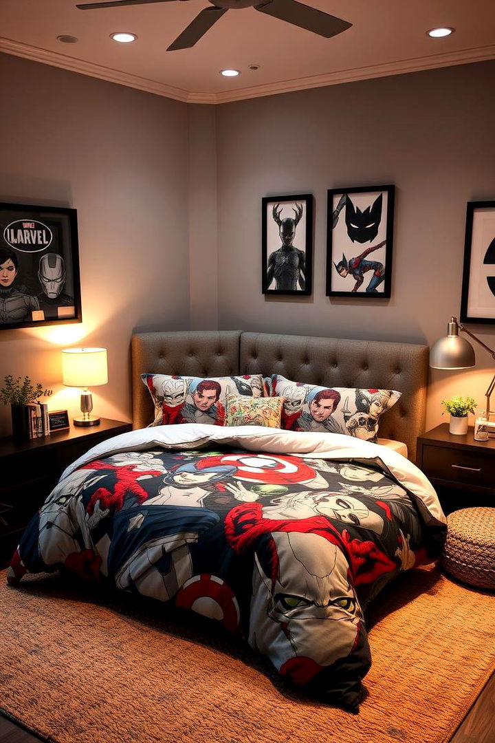 Dynamic Bedding Displays - 22 Marvel Bedroom Ideas