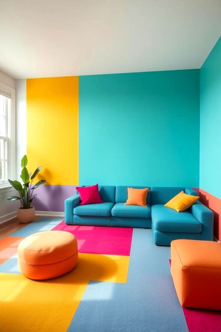Dynamic Color Blocking - 22 Boys Room Paint Ideas