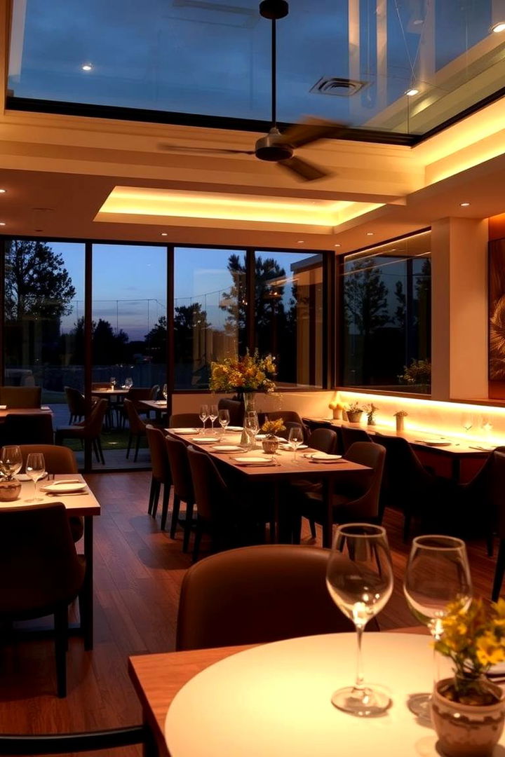 Dynamic Day to Night Lighting - 22 Greenhouse Dining Room Ideas