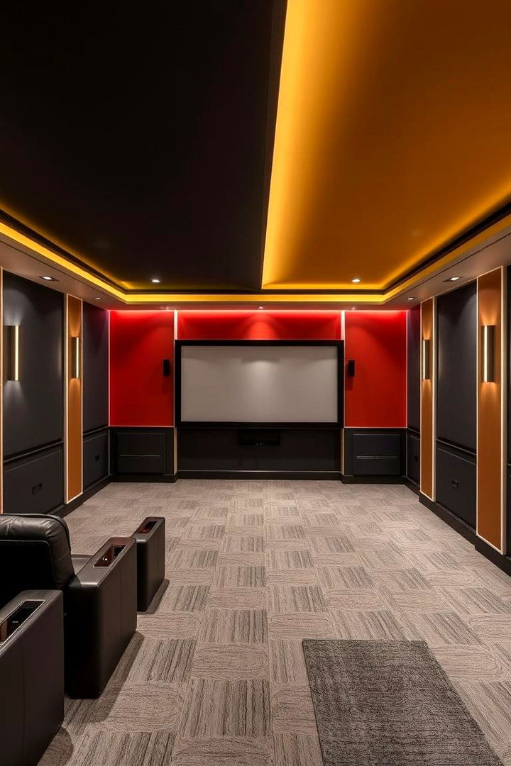 Dynamic Dual Tone Designs - 22 Home Theater Paint Colors