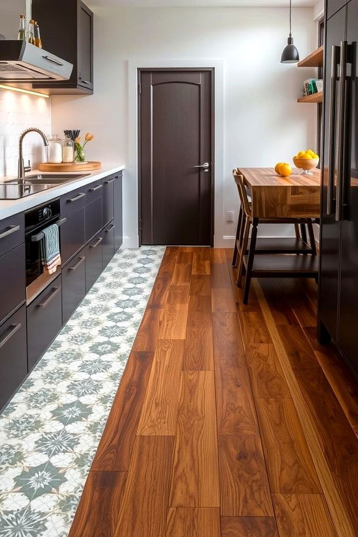 Dynamic Flooring - 22 Eclectic Kitchen Ideas