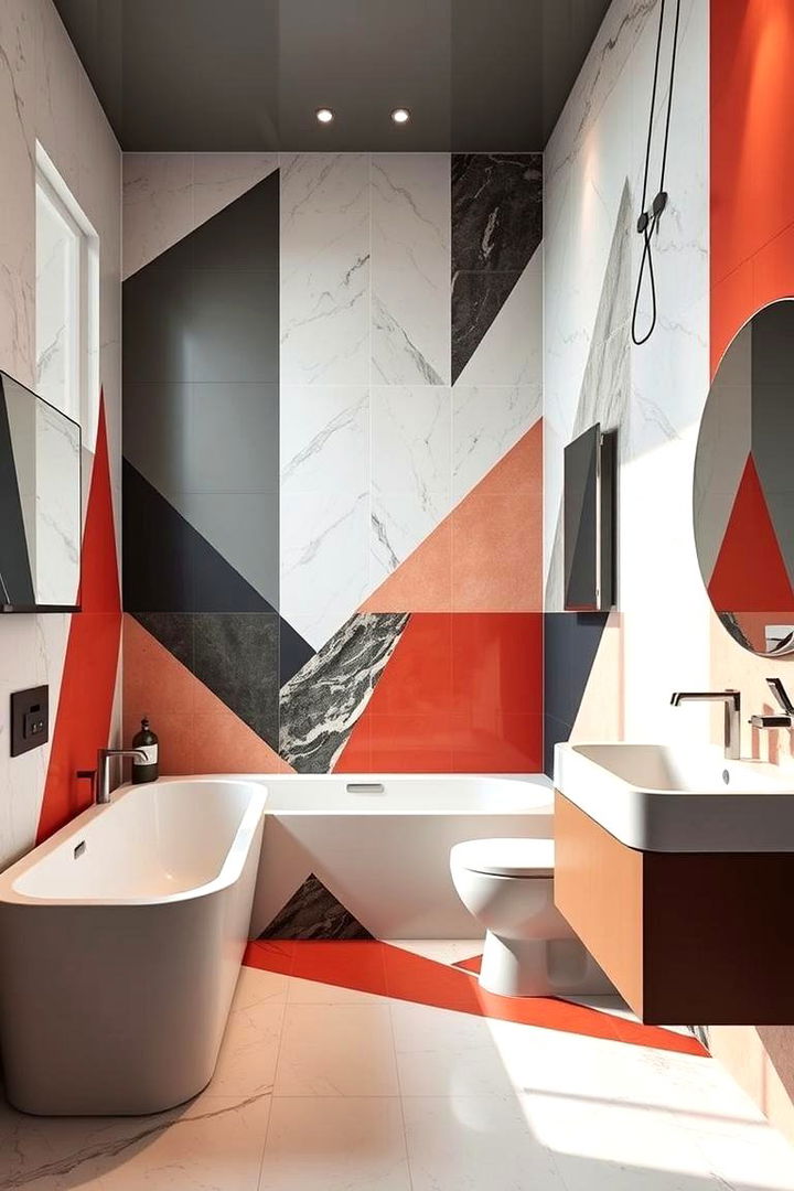 Dynamic Geometric Patterns - 22 Boy Bathroom Ideas
