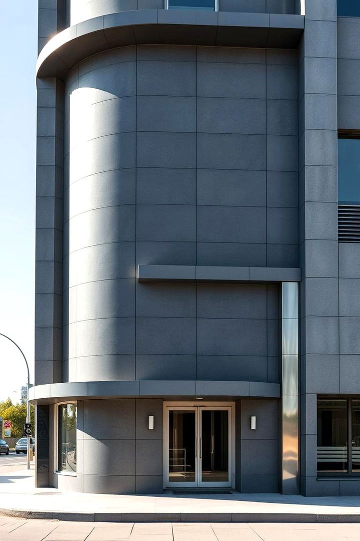 Dynamic Gray with Metallic Hints - 22 Gray Exterior House Paint Ideas
