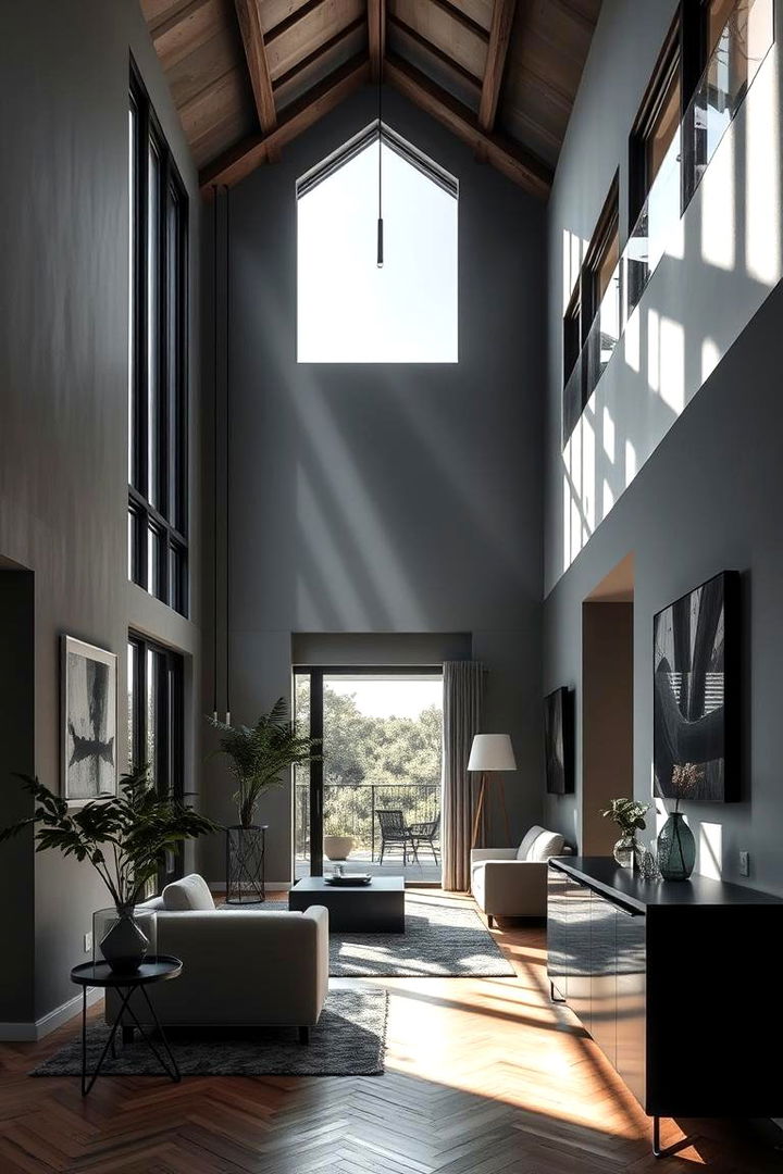 Dynamic Interior Lighting Influence - 22 Grey House With Black Trim