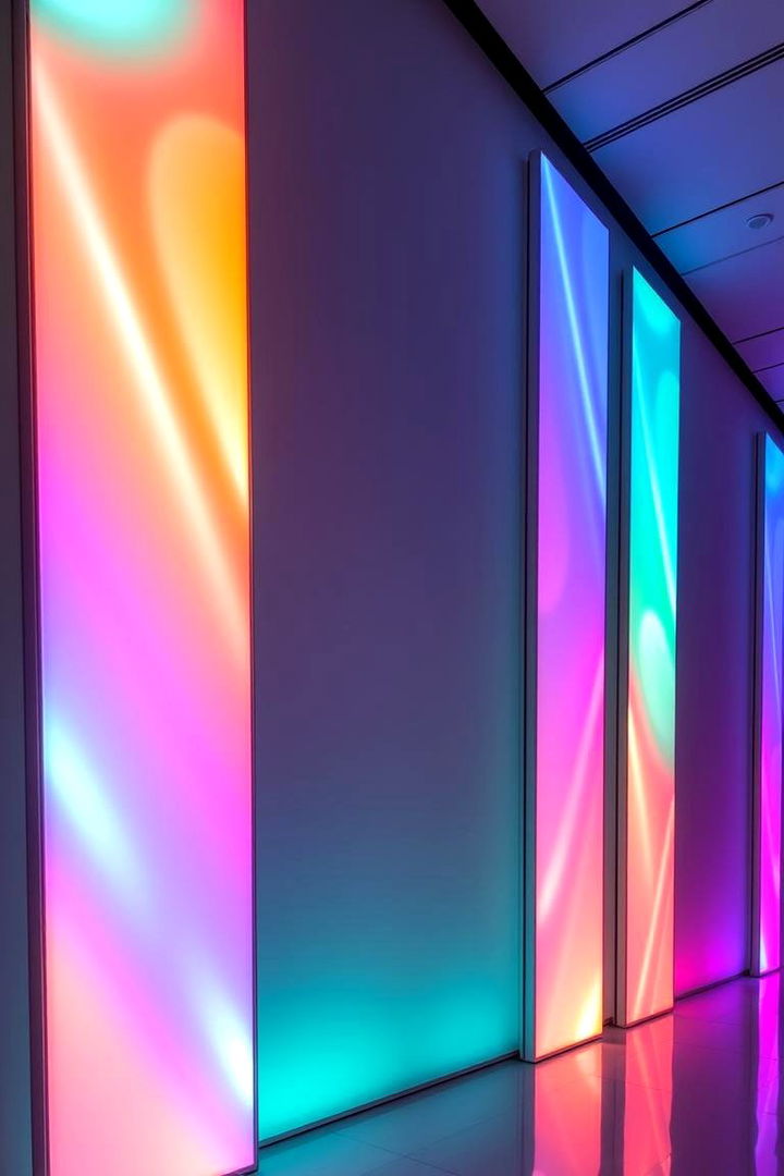 Dynamic LED Light Panels - 22 High Ceiling Tall Wall Decor Ideas