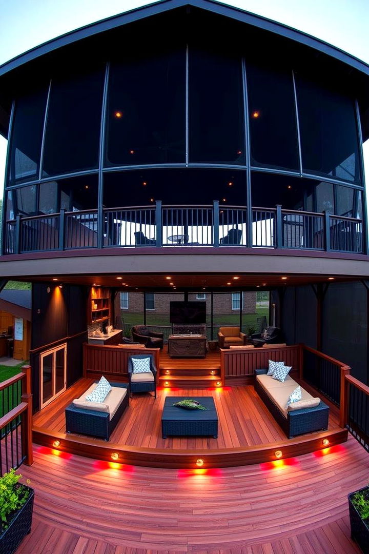 Dynamic Multi Level Design - 22 Screened-in Deck Ideas