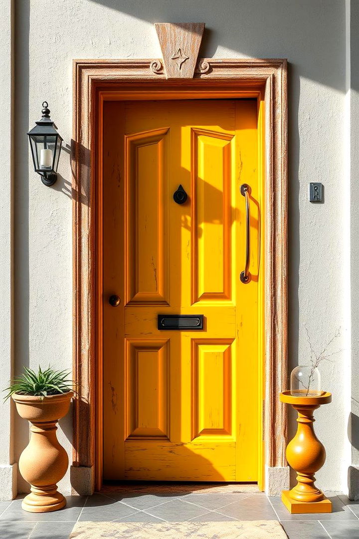 Dynamic Mustard Yellow Statement - 22 Mustard Yellow Front Door Ideas