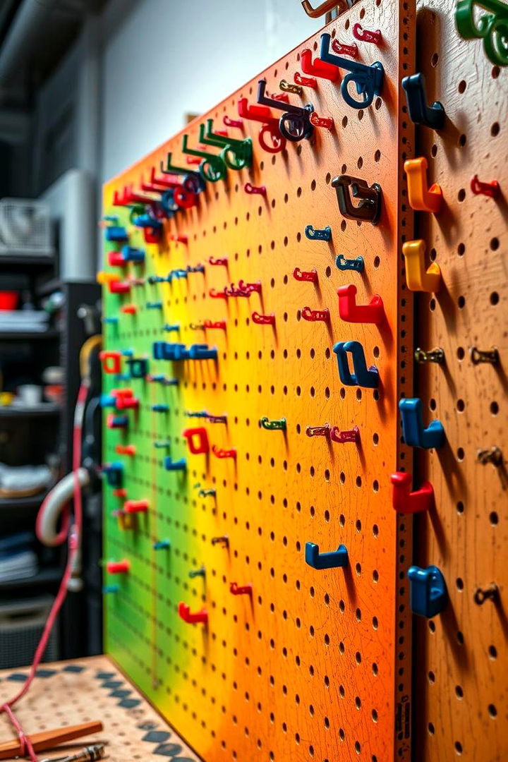 Dynamic Pegboard Panels - 22 Wall Storage Ideas