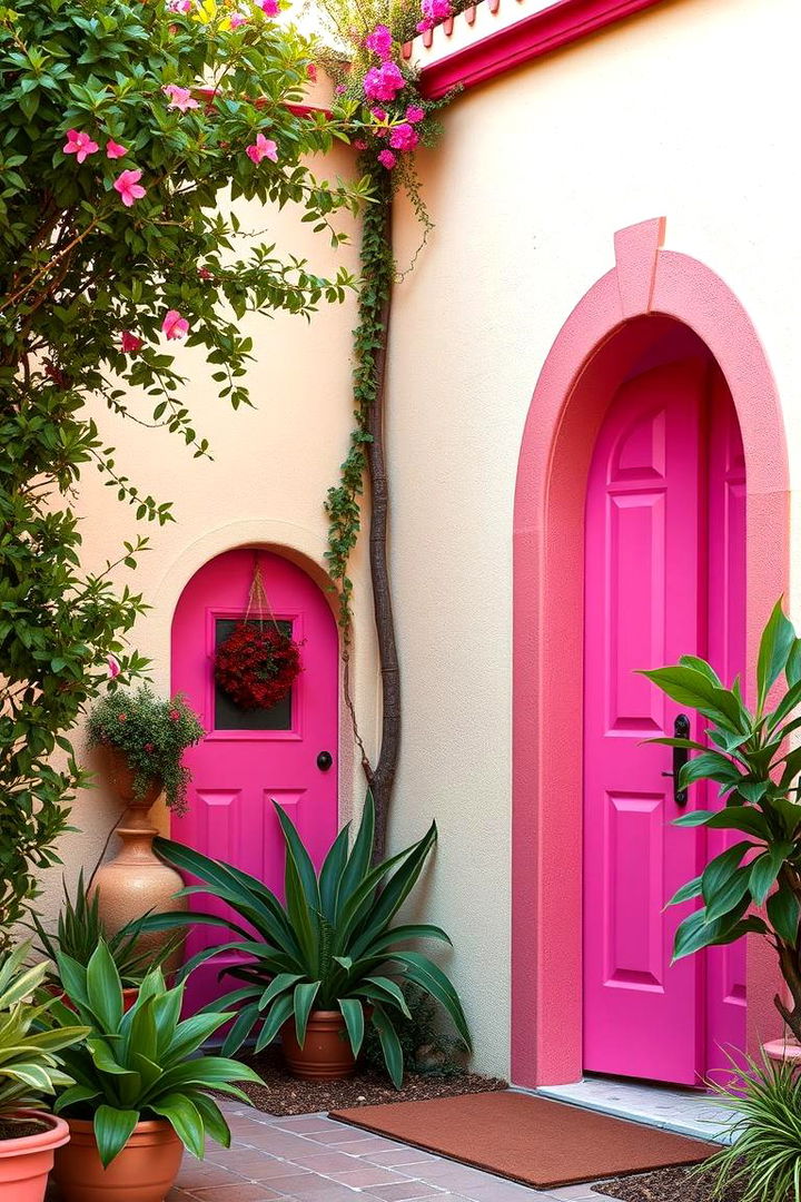 Dynamic Pink Garden Entryways - 22 Pink Garden Ideas