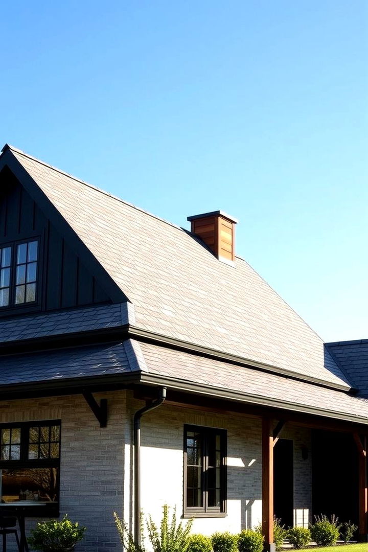 Dynamic Roofline Design - 22 Black Modern Farmhouse Exterior Design Ideas