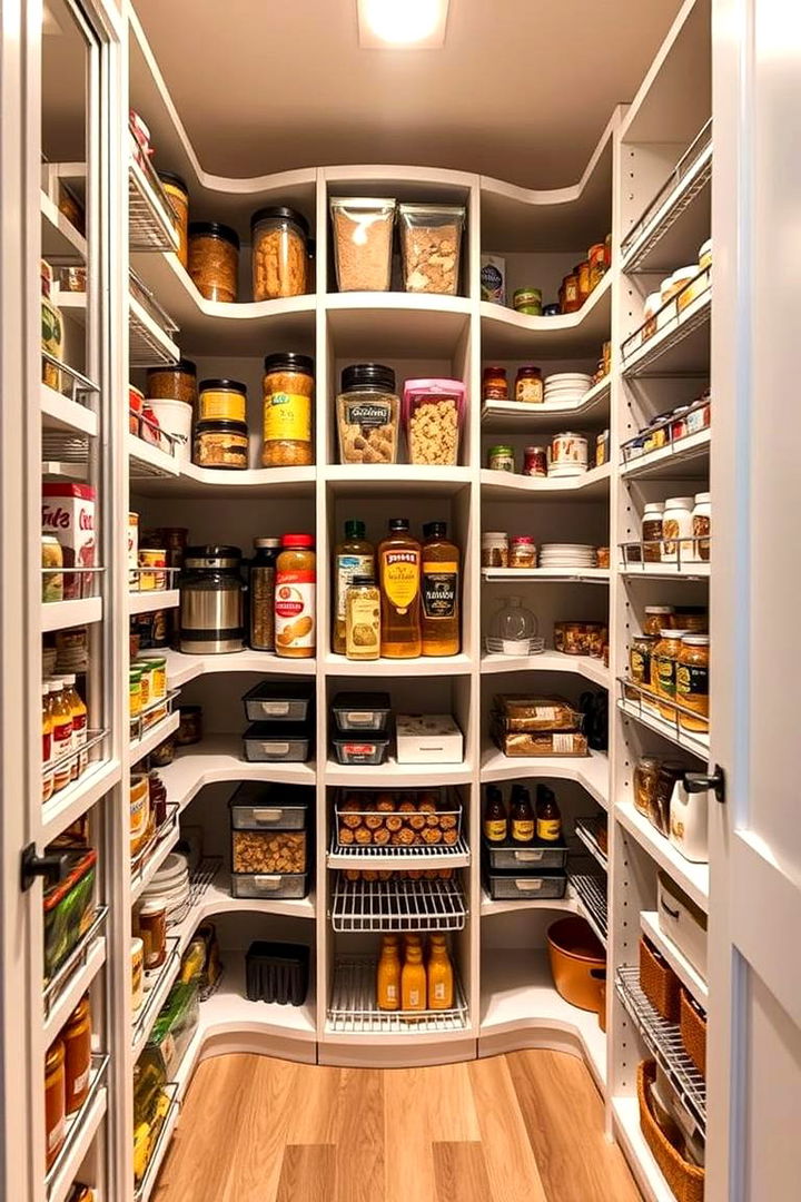 Dynamic Rotating Shelves for Maximum Access - 22 Walk in Pantry Ideas