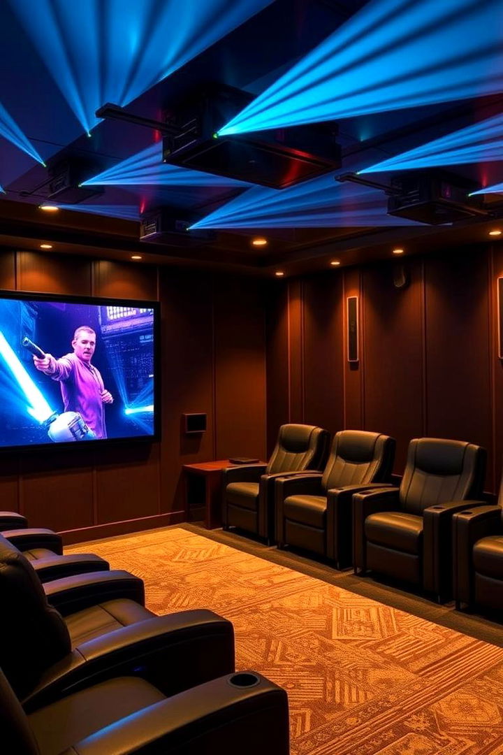 Dynamic Sound and Visual Effects - 22 Basement Home Theater Ideas