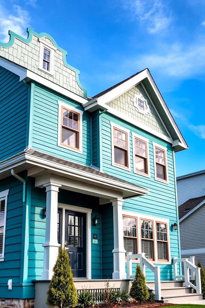 Dynamic Teal Inspiration - 22 House Siding Colors