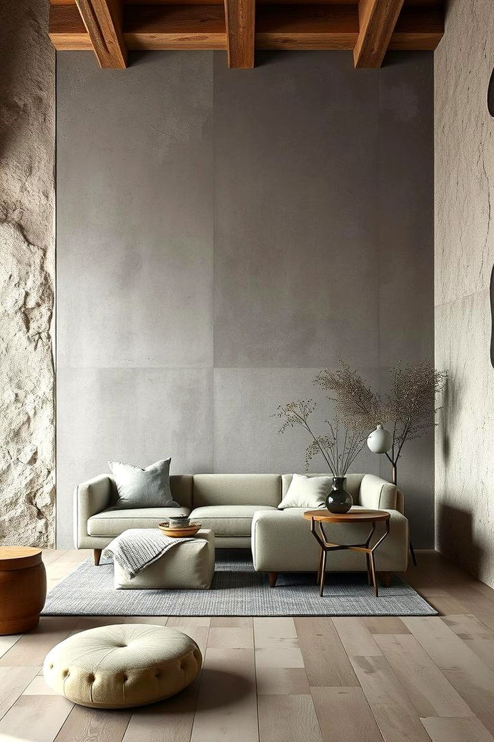 Dynamic Textural Contrasts in Greige - 22 Greige Interior Design Ideas