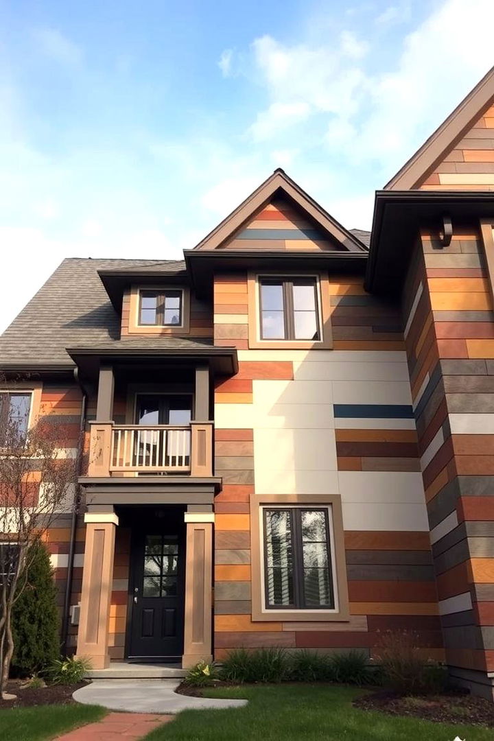 Dynamic Visual Layers - 22 Two-tone Siding Designs
