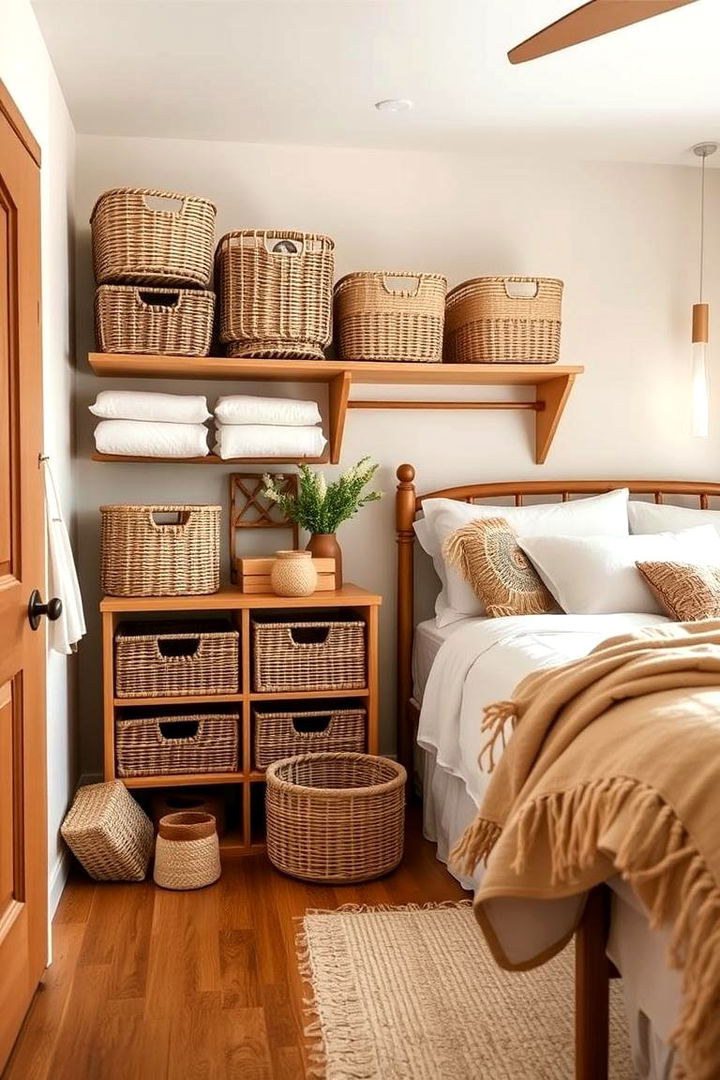 Earth Inspired Organizational Elements - 22 earthy bedroom ideas
