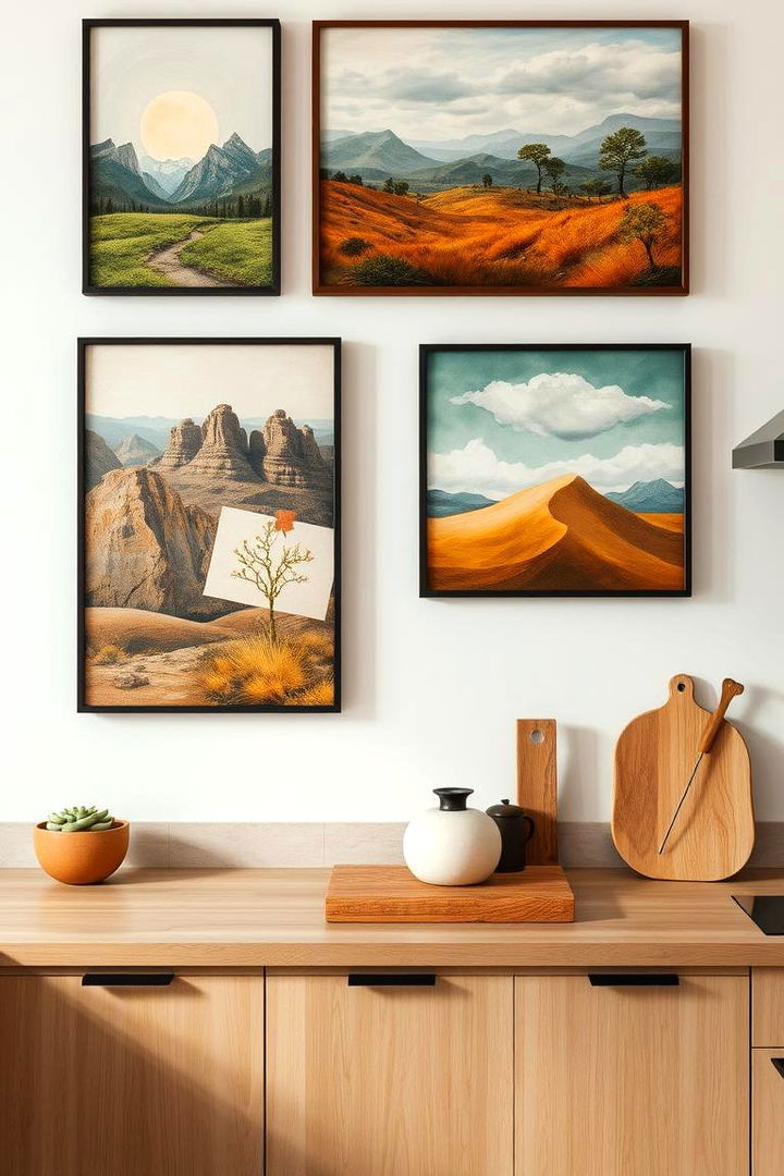 Earth Inspired Wall Art - 22 Earthy Kitchen Ideas
