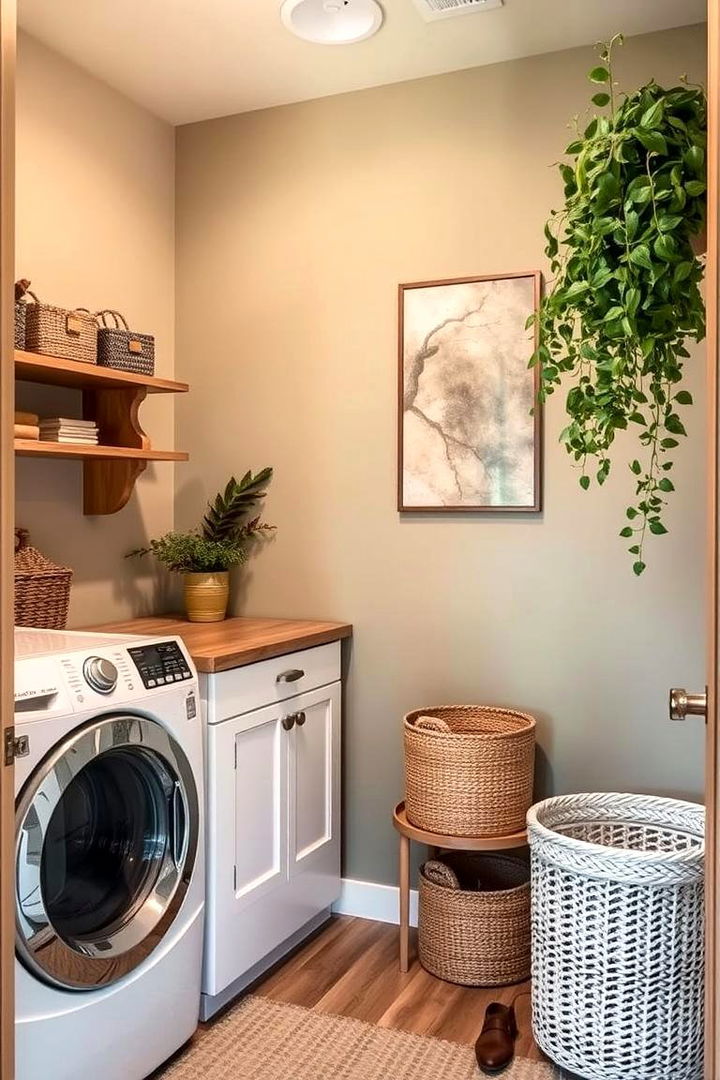 Earth Toned Color Palettes to Relax the Mind - 22 Green Laundry Room Ideas