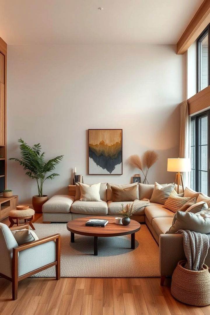 Earth Toned Comfort - 22 Asian Living Room Ideas