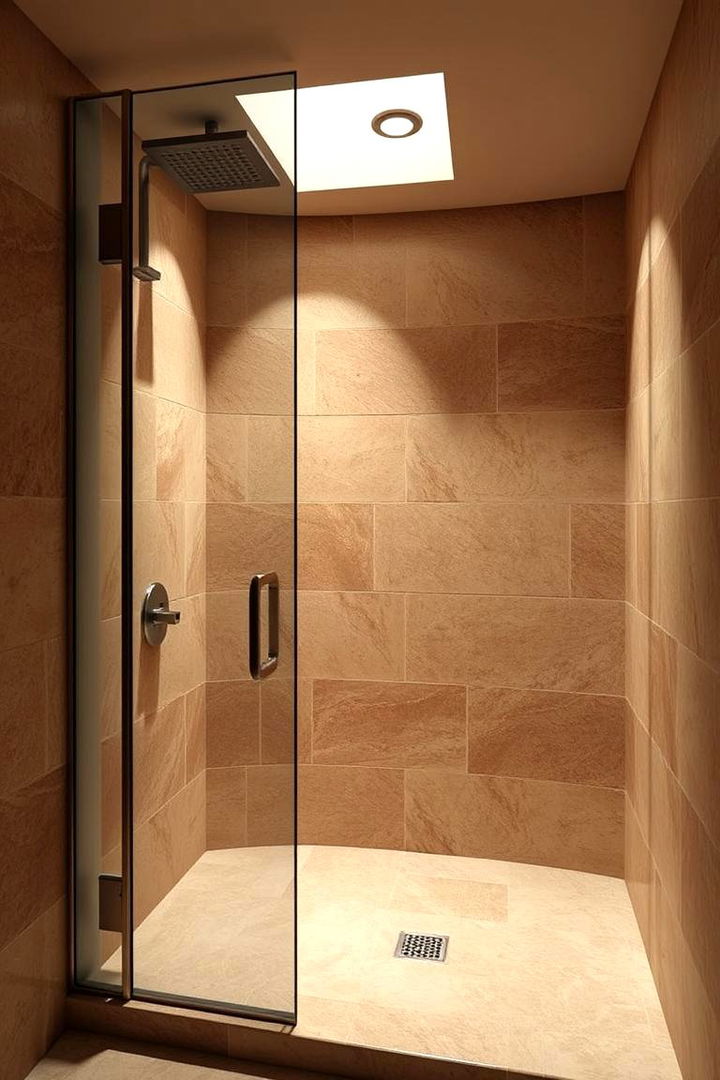 Earth Toned Stone Scheme - 22 Stone Shower Design Ideas