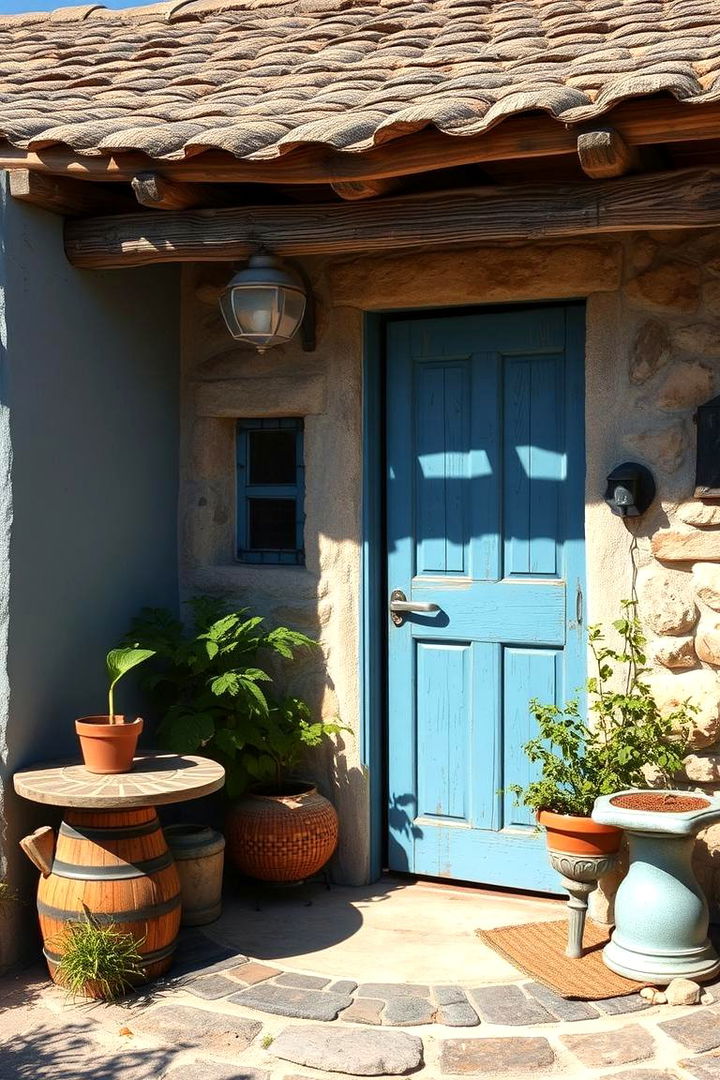 Earthy Blue with Rustic Charm - 22 blue exterior house paint ideas
