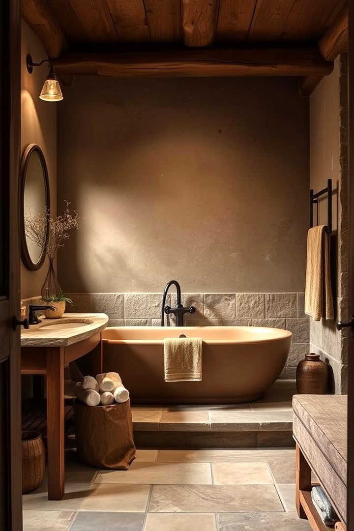 Earthy Brown Bathroom for Rustic Appeal - 22 Bathroom Color Ideas