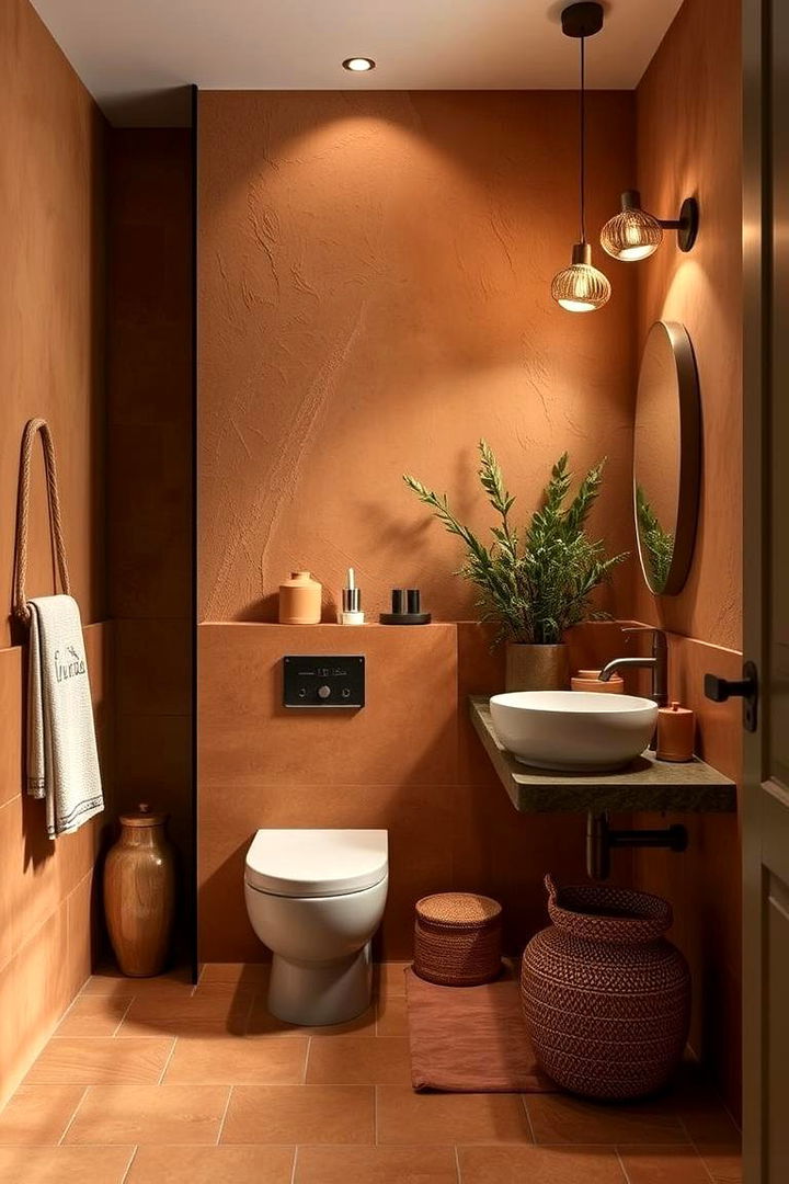 Earthy Color Palette - 22 Boho Bathroom Ideas