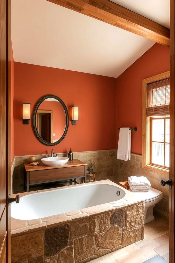 Earthy Color Palettes - 22 Rustic Bathroom Ideas