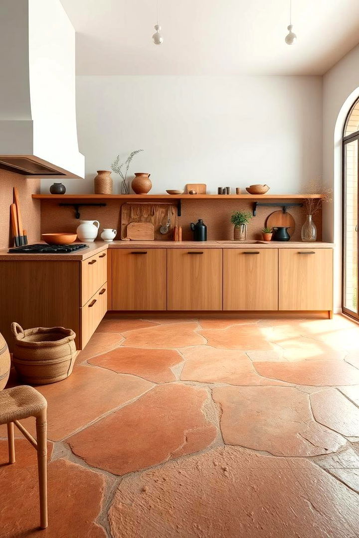 Earthy Contemporary Look - 22 Terracotta Kitchen Floor Ideas