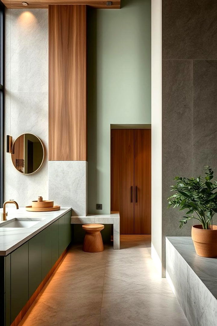 Earthy Elegance with Sage Tones - 22 Sage Green Bathroom Ideas
