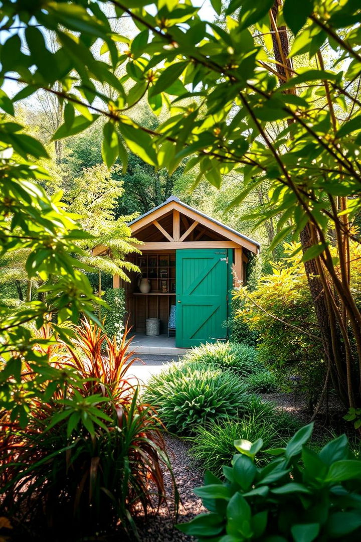Earthy Green Fusion - 22 Shed Color Ideas