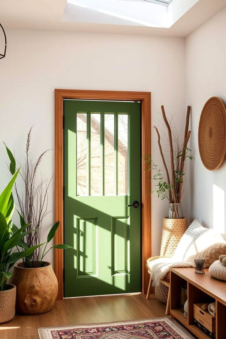 Earthy Green Tones - 22 Interior Door Color Ideas