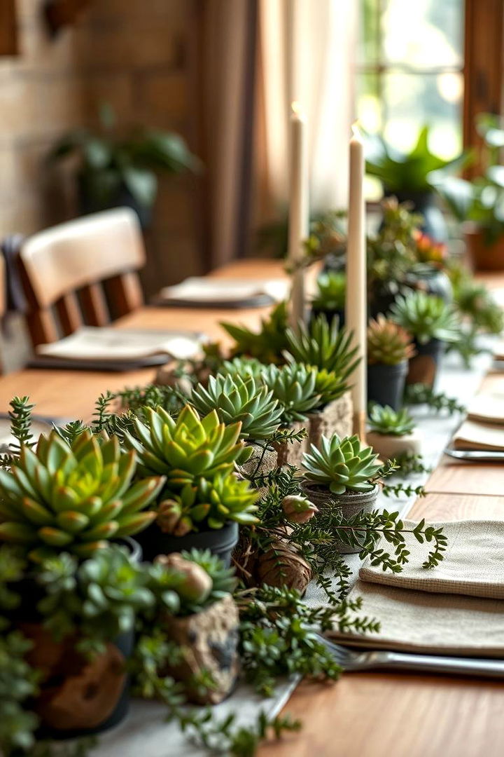 Earthy Greenery Displays - 22 Dining Table Decor Ideas