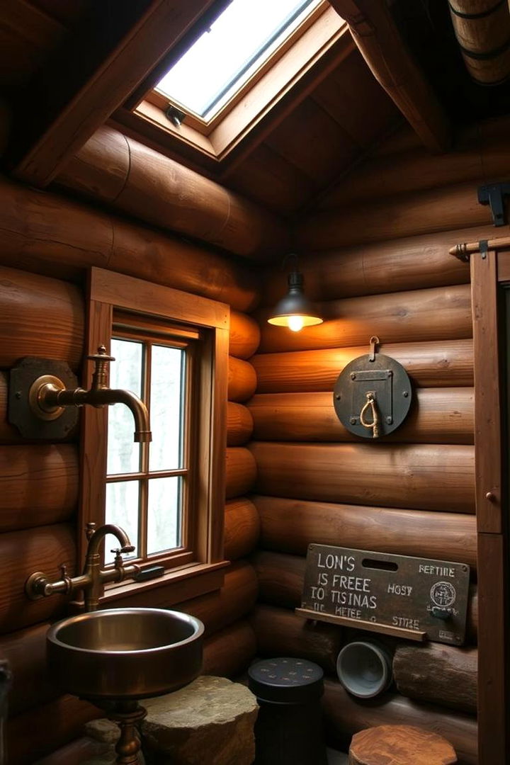 Earthy Metal Finishes - 22 Cabin Decor Ideas