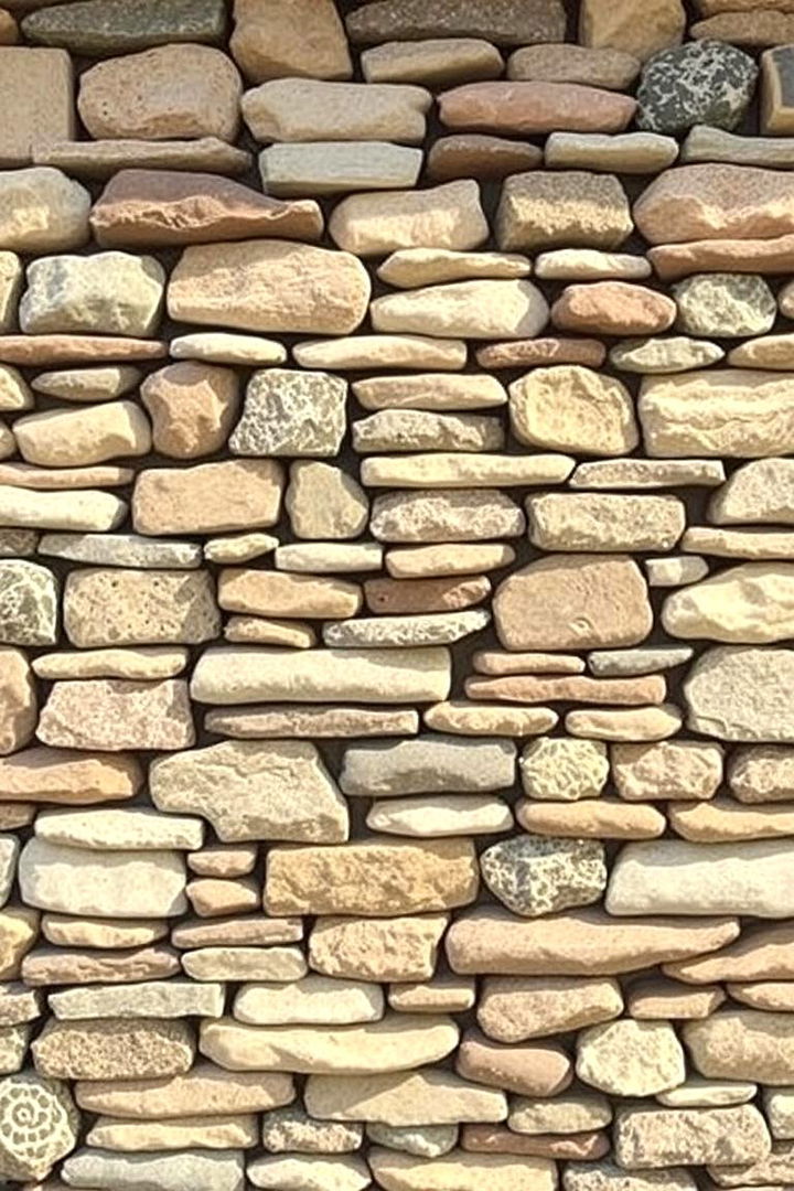 Earthy Mosaic Pattern - 22 Natural Rock Retaining Wall Ideas
