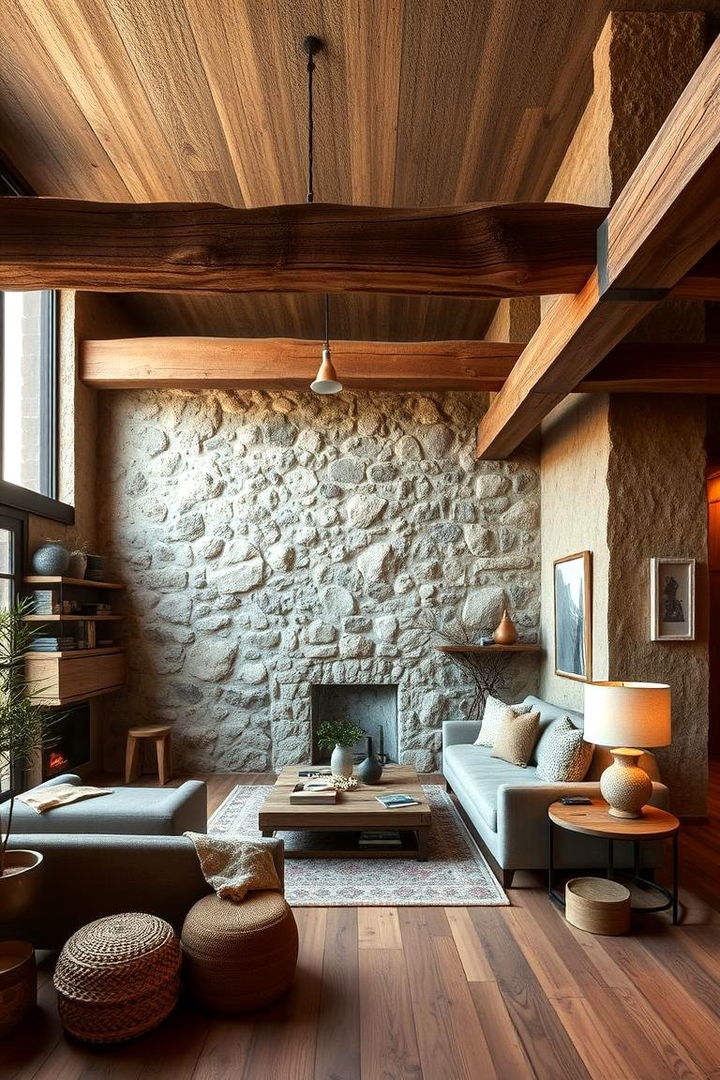 Earthy Natural Materials Emphasis - 22 Penthouse Design Ideas