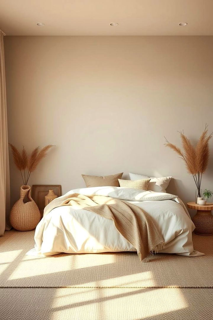 Earthy Neutrals Harmony - 22 Bedroom Painting Ideas With Two Colors